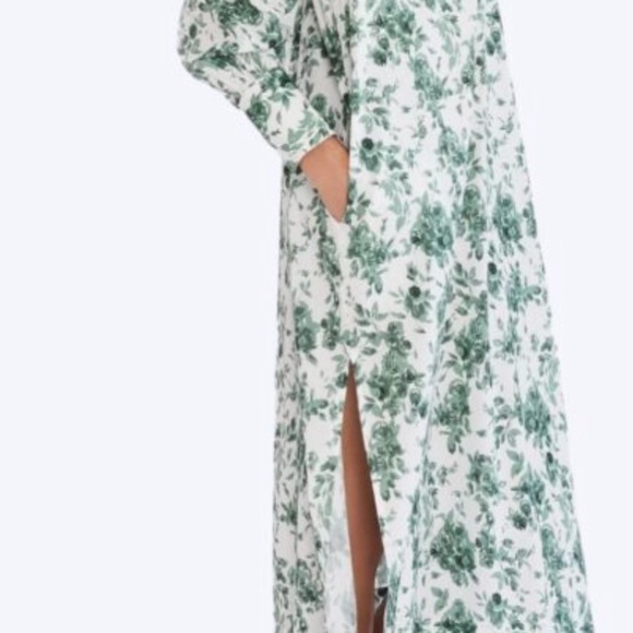 MILLE Esther Caftan Dress 💐"Green Bouquet" Medium - Picture 10 of 11